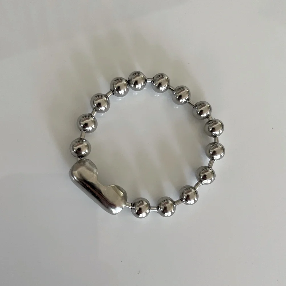 Silver Metal Beaded Bracelet jewelry